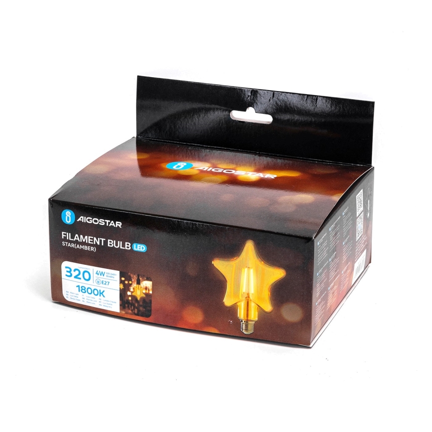 LED Pirn FILAMENT E27/4W/230V 1800K täht - Aigostar