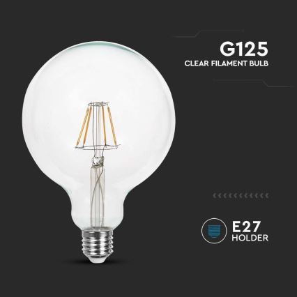 LED Pirn FILAMENT G125 E27/10W/230V 4000K