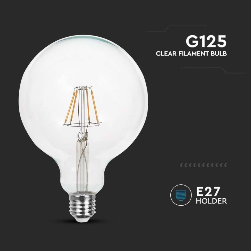 LED Pirn FILAMENT G125 E27/10W/230V 4000K