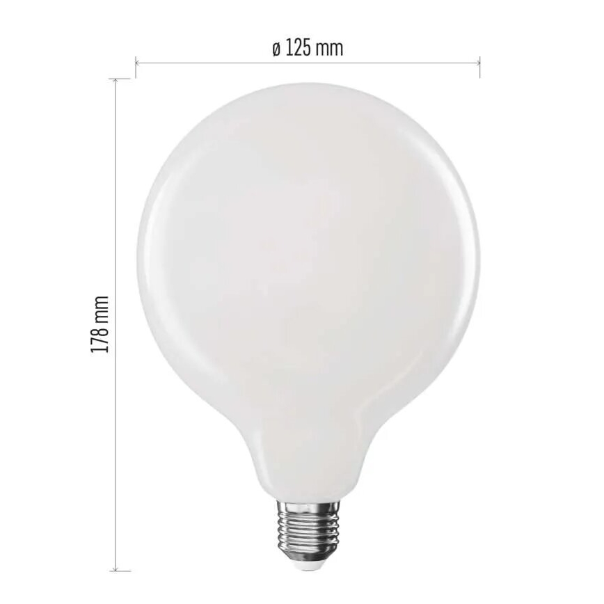 LED Pirn FILAMENT G125 E27/18W/230V 4000K