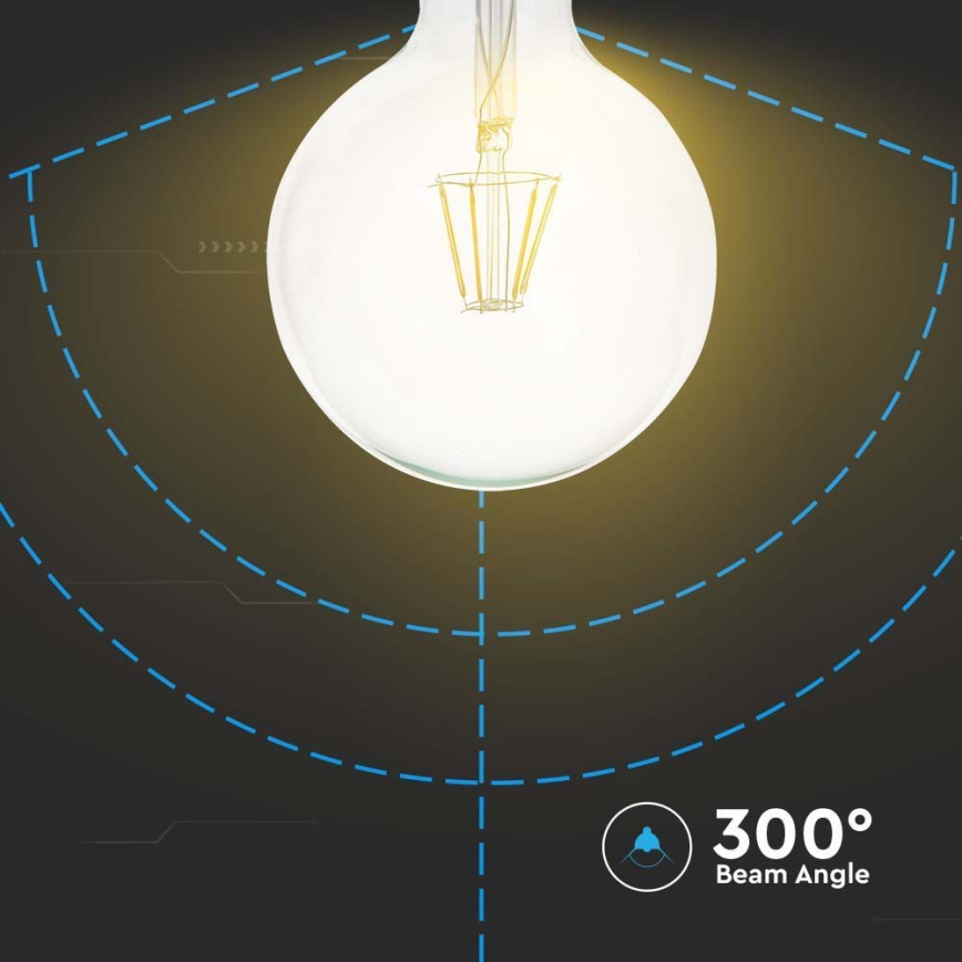 LED Pirn FILAMENT G125 E27/6W/230V 3000K