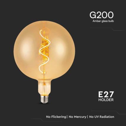 LED Pirn FILAMENT G200 E27/4W/230V 2700K