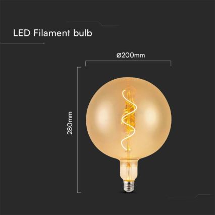 LED Pirn FILAMENT G200 E27/4W/230V 2700K