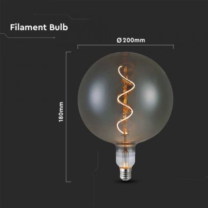 LED Pirn FILAMENT G200 E27/4W/230V 2700K