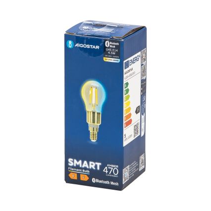 LED Hämardatav pirn FILAMENT MESH Nutikas G45 E14/4,5W/230V 2700-6500K - Aigostar