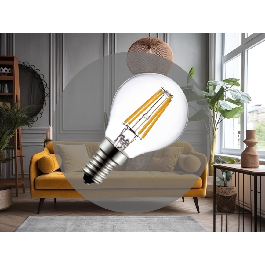 LED-pirn FILAMENT G45 E14/6W/230V 3000K