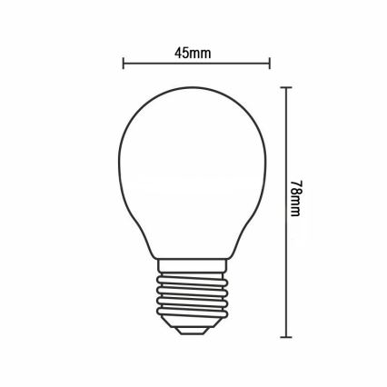 LED-pirn FILAMENT G45 E14/6W/230V 3000K