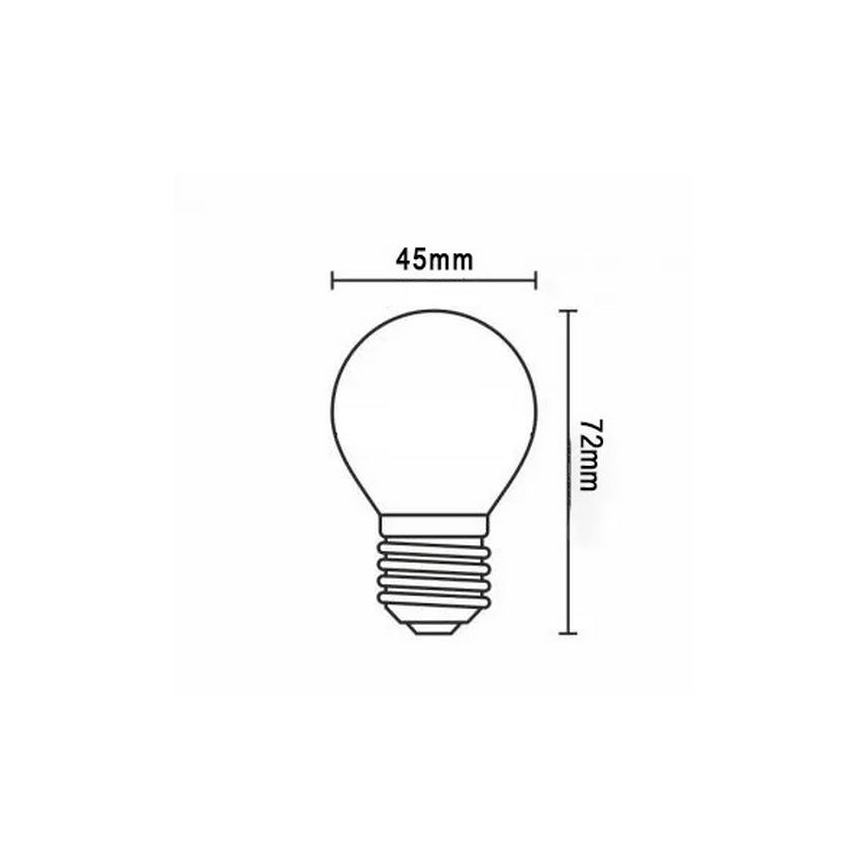 LED Pirn FILAMENT G45 E27/2W/230V 3000K