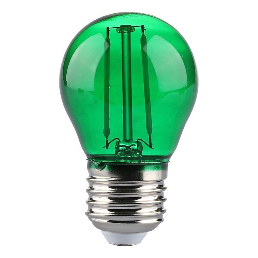 LED Pirn FILAMENT G45 E27/2W/230V roheline