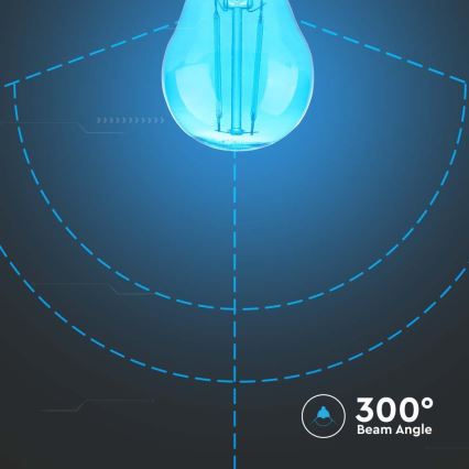 LED Pirn FILAMENT G45 E27/2W/230V sinine
