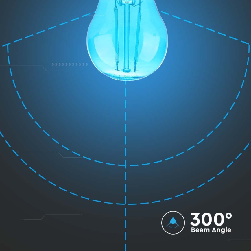 LED Pirn FILAMENT G45 E27/2W/230V sinine