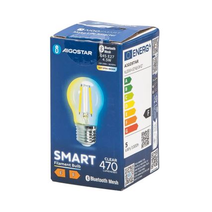 LED Hämardatav pirn FILAMENT MESH Nutikas G45 E27/4,5W/230V 2700-6500K - Aigostar