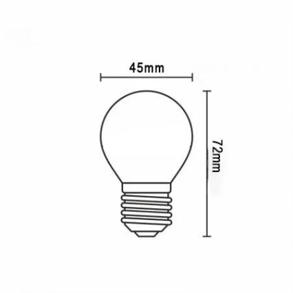 LED Pirn FILAMENT G45 E27/4W/230V 4000K