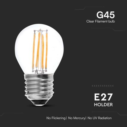 LED Pirn FILAMENT G45 E27/6W/230V 3000K