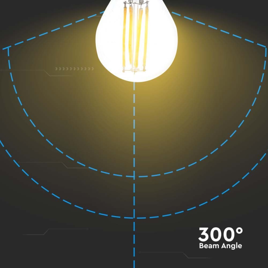 LED Pirn FILAMENT G45 E27/6W/230V 3000K