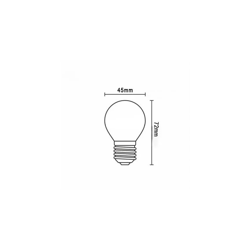 LED Pirn FILAMENT G45 E27/6W/230V 4000K