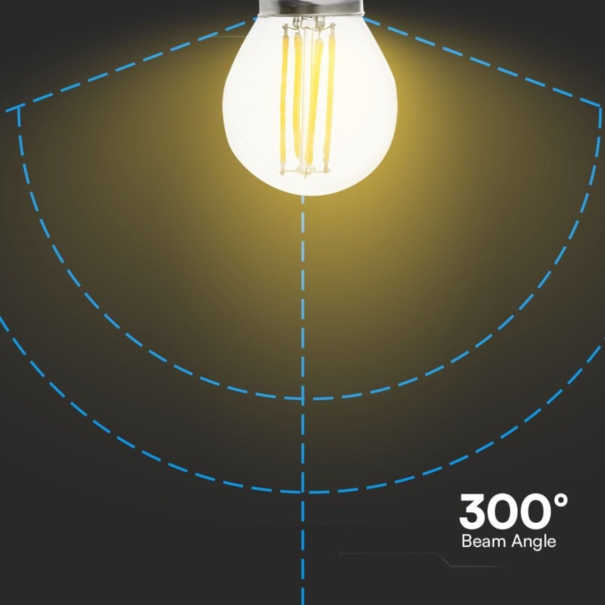LED Pirn FILAMENT G45 E27/6W/230V 6500K