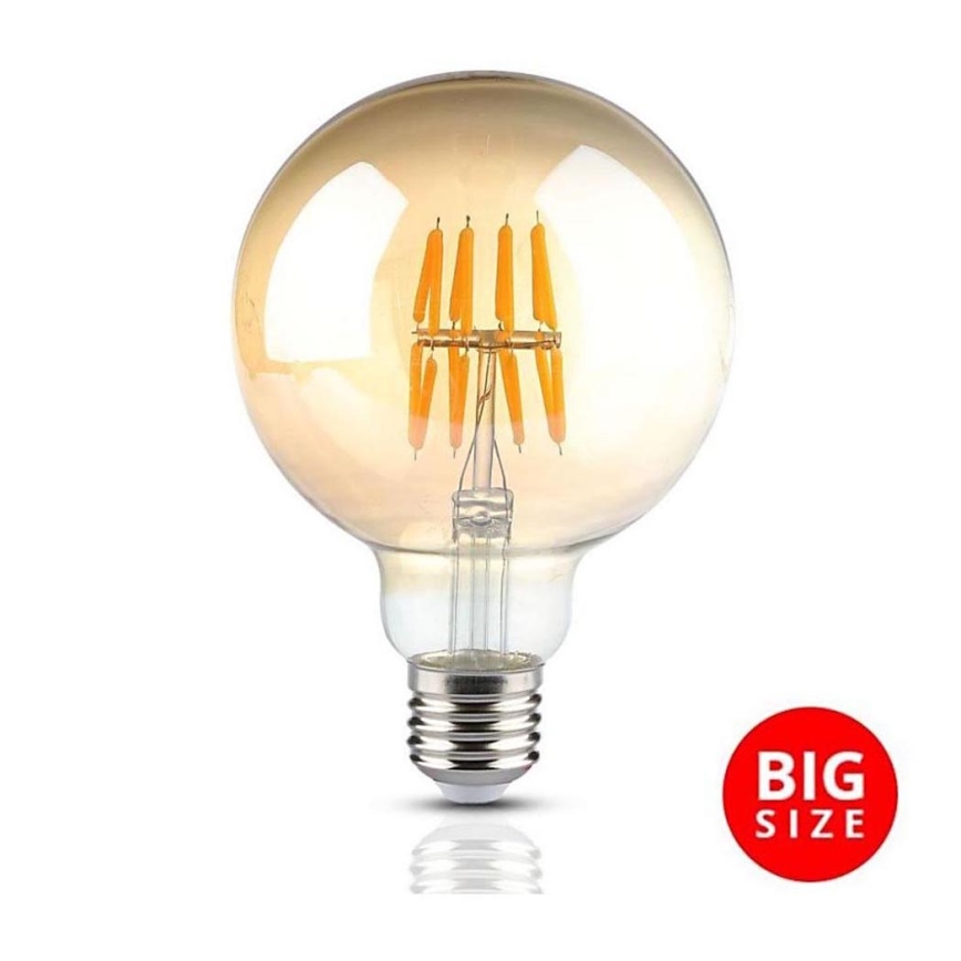 LED Pirn FILAMENT G95 E27/8W/230V 2200K