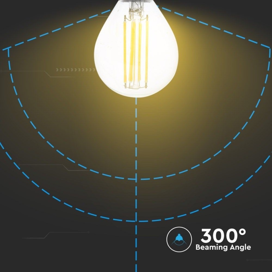 LED Pirn FILAMENT P45 E14/6W/230V 2700K
