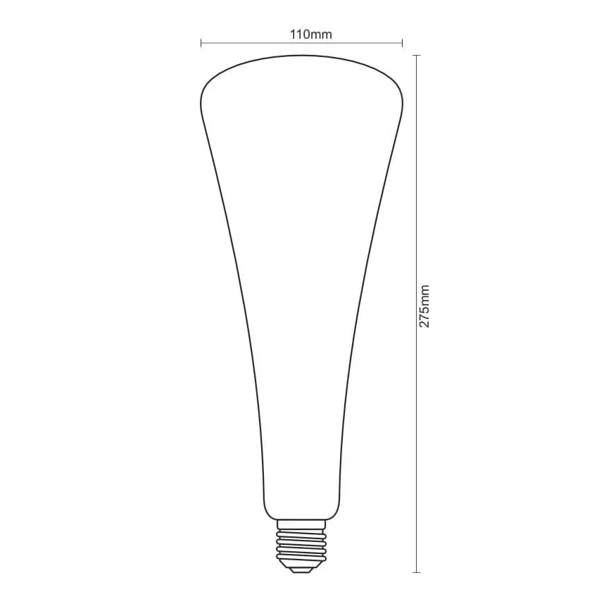 LED Pirn FILAMENT SHAPE T110 E27/5W/230V 1800K sinine