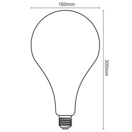 LED Pirn FILAMENT SPIRAL VINTAGE A165 E27/4W/230V 2000K