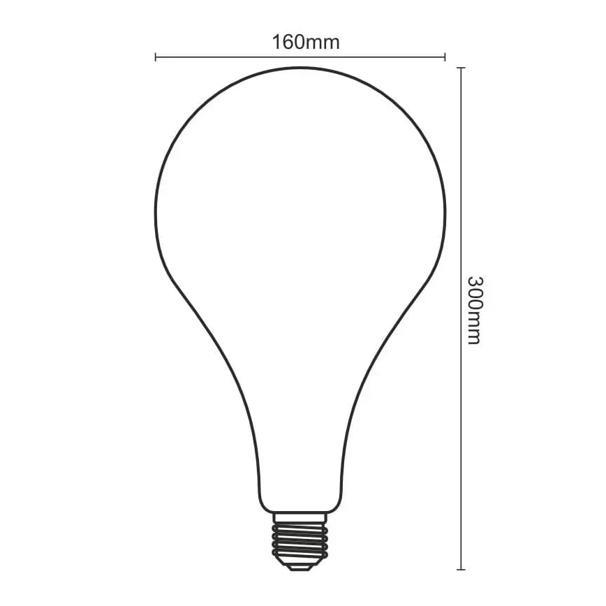 LED Pirn FILAMENT SPIRAL VINTAGE A165 E27/4W/230V 2000K