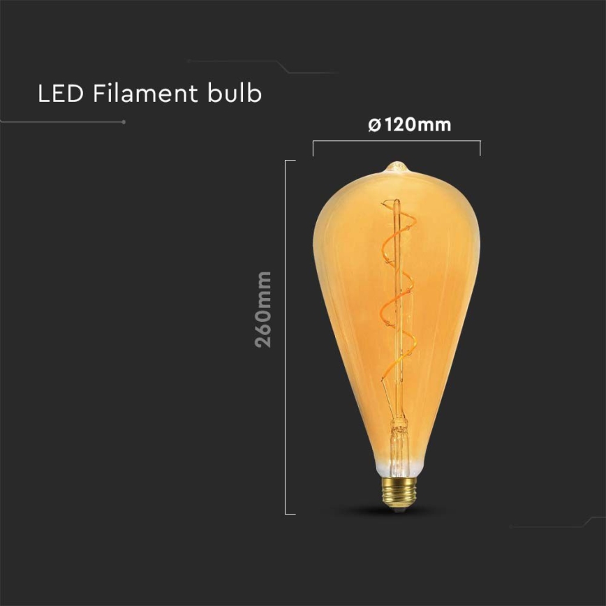 LED Pirn FILAMENT ST120 E27/4W/230V 2700K