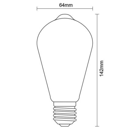 LED Pirn FILAMENT ST64 E27/12W/230V 3000K