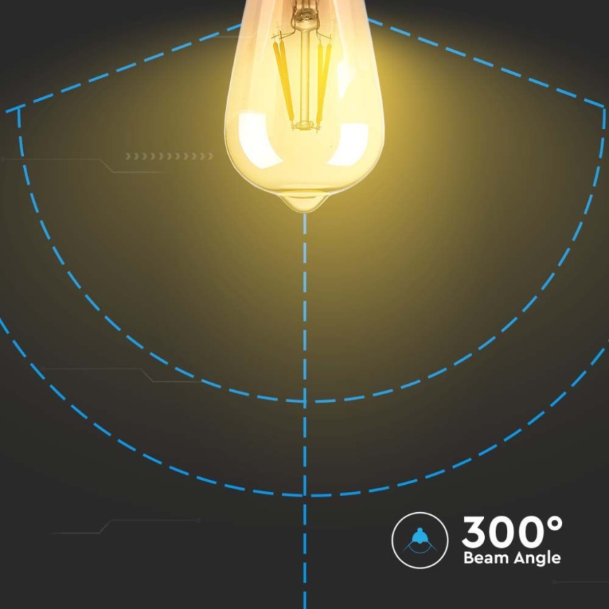 LED Pirn FILAMENT ST64 E27/4W/230V 2200K