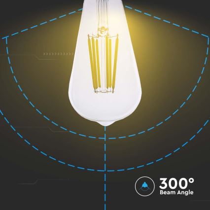 LED Pirn FILAMENT ST64 E27/4W/230V 3000K Energiaklass A