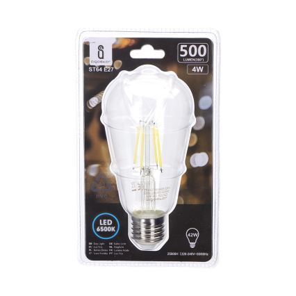 LED Pirn FILAMENT ST64 E27/4W/230V 6500K - Aigostar