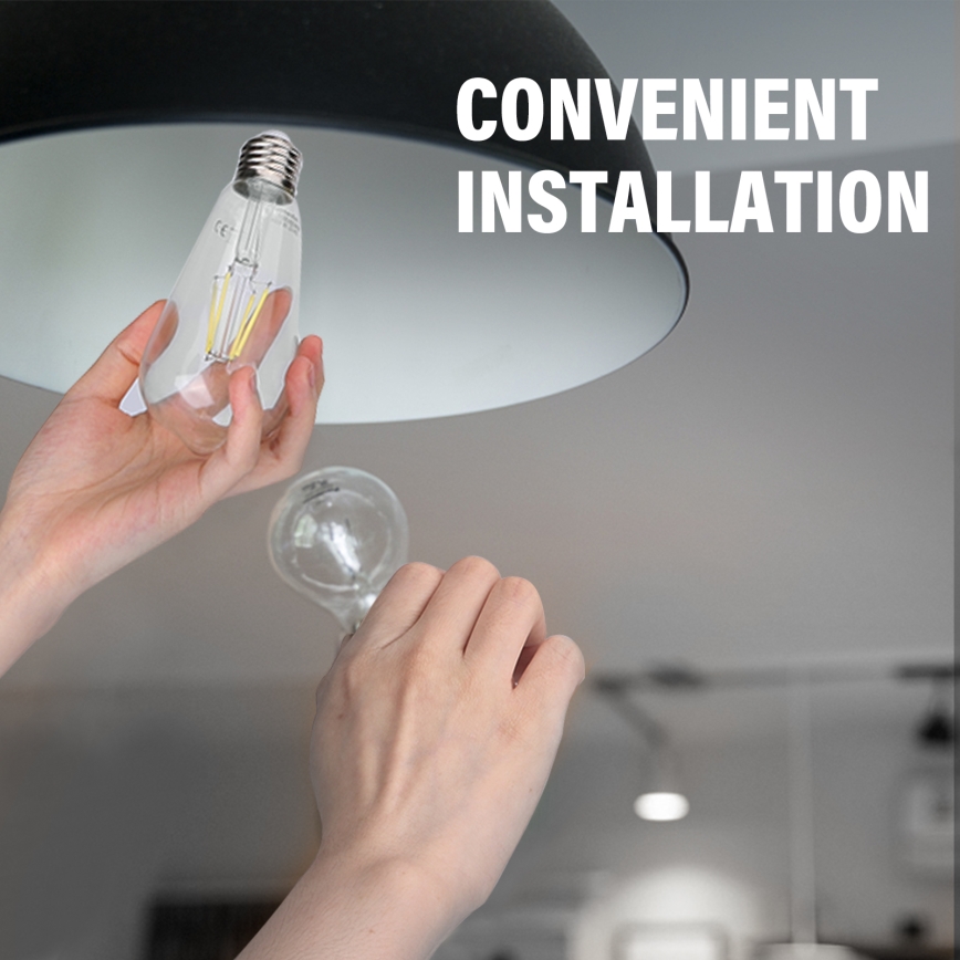 LED Pirn FILAMENT ST64 E27/6W/230V 6500K - Aigostar