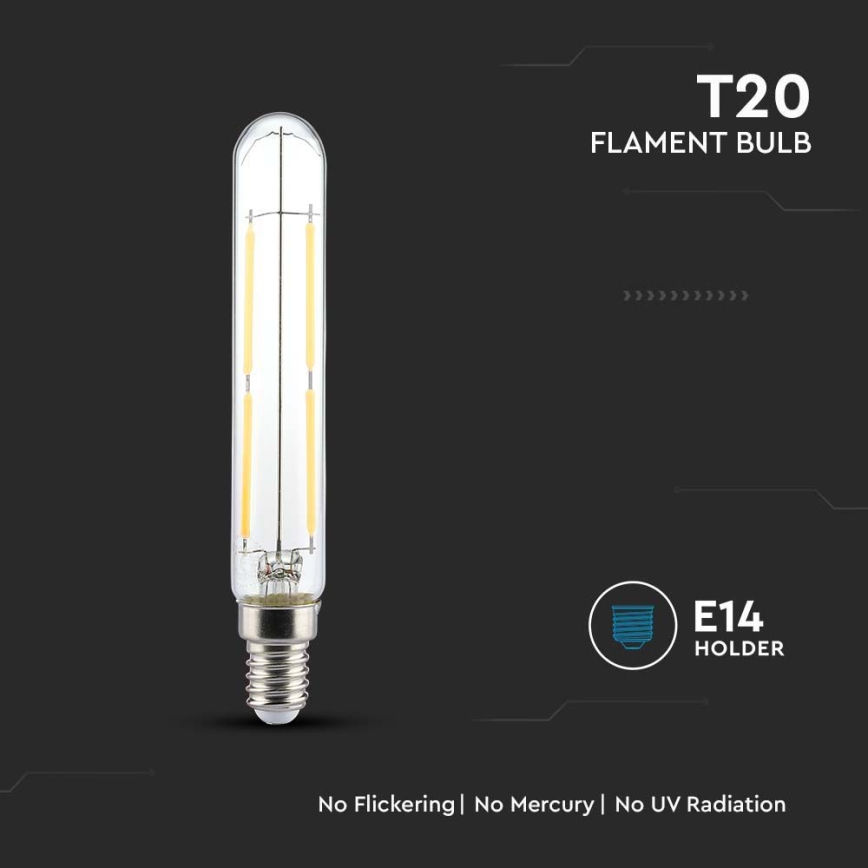 LED Pirn FILAMENT T20 E14/4W/230V 3000K