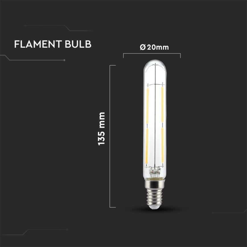 LED Pirn FILAMENT T20 E14/4W/230V 3000K