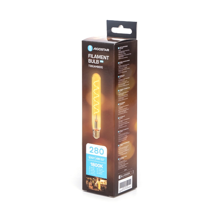 LED Pirn FILAMENT T30 E27/4W/230V 1800K - Aigostar