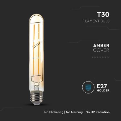 LED Pirn FILAMENT T30 E27/6W/230V 2200K