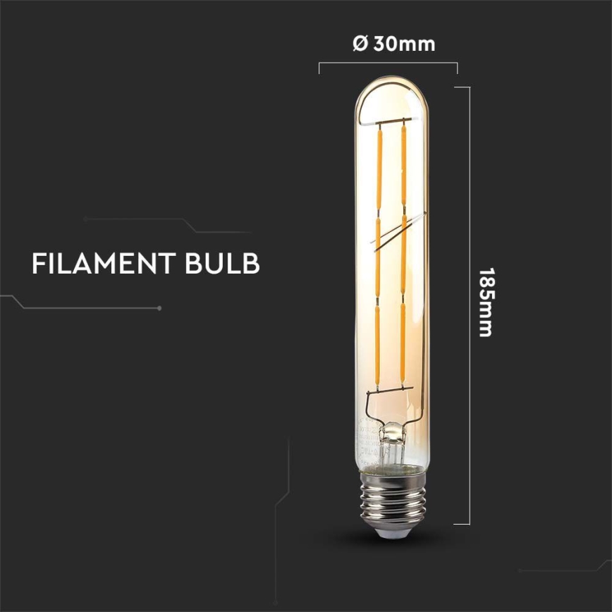 LED Pirn FILAMENT T30 E27/6W/230V 2200K