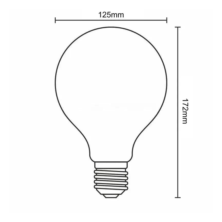 LED Pirn FILAMENT VINTAGE G125 E27/4W/230V 2000K