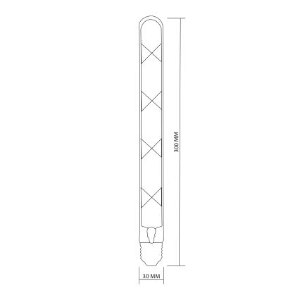 LED Pirn FILAMENT VINTAGE LED T30 E27/4,5W/230V 2700K