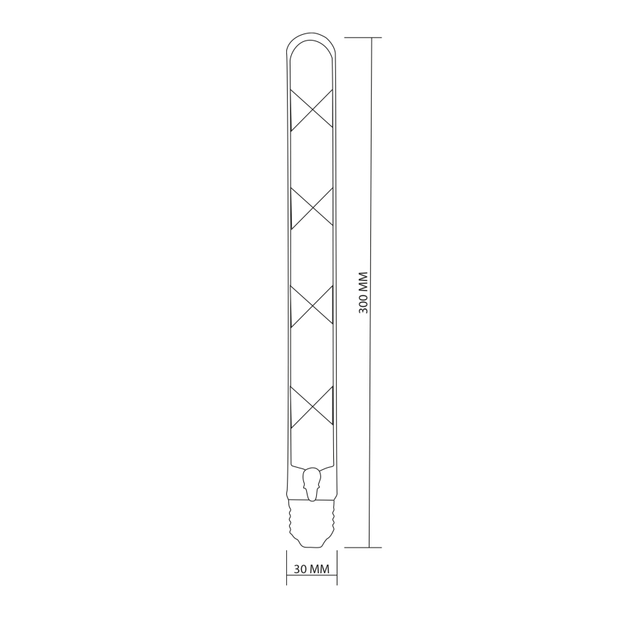 LED Pirn FILAMENT VINTAGE LED T30 E27/4,5W/230V 2700K