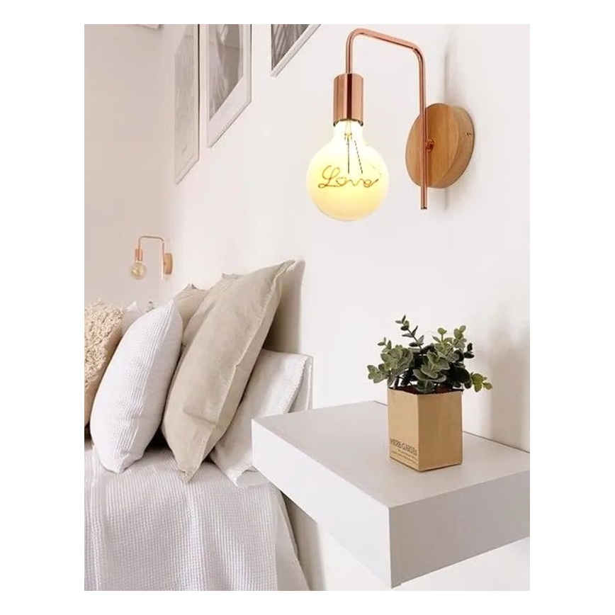 LED Pirn FILAMENT VINTAGE LOVE G125 E27/2W/230V 2000K