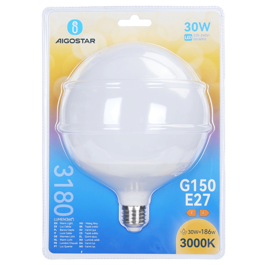 LED-pirn G150 E27/30W/230V 3000K - Aigostar