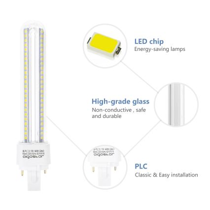 LED Pirn G24D-3/15W/230V 6500K - Aigostar