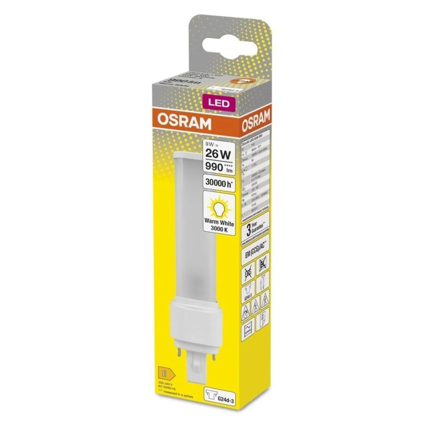 LED Pirn G24d-3/9W/230V 3000K - Osram