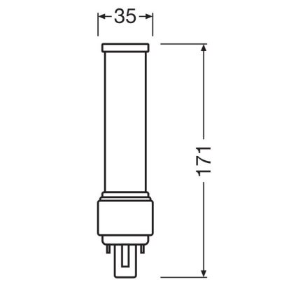 LED Pirn G24d-3/9W/230V 3000K - Osram