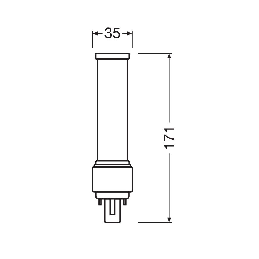 LED Pirn G24d-3/9W/230V 4000K - Osram