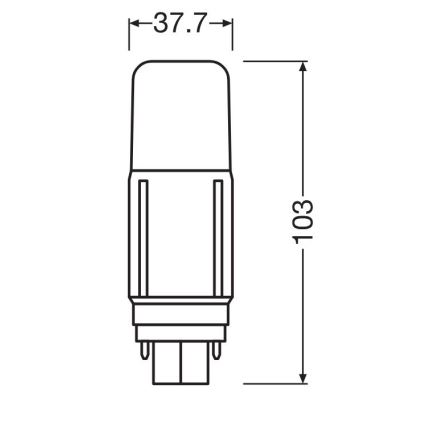 LED Pirn G24d/5,5W/230V 3000K - Osram