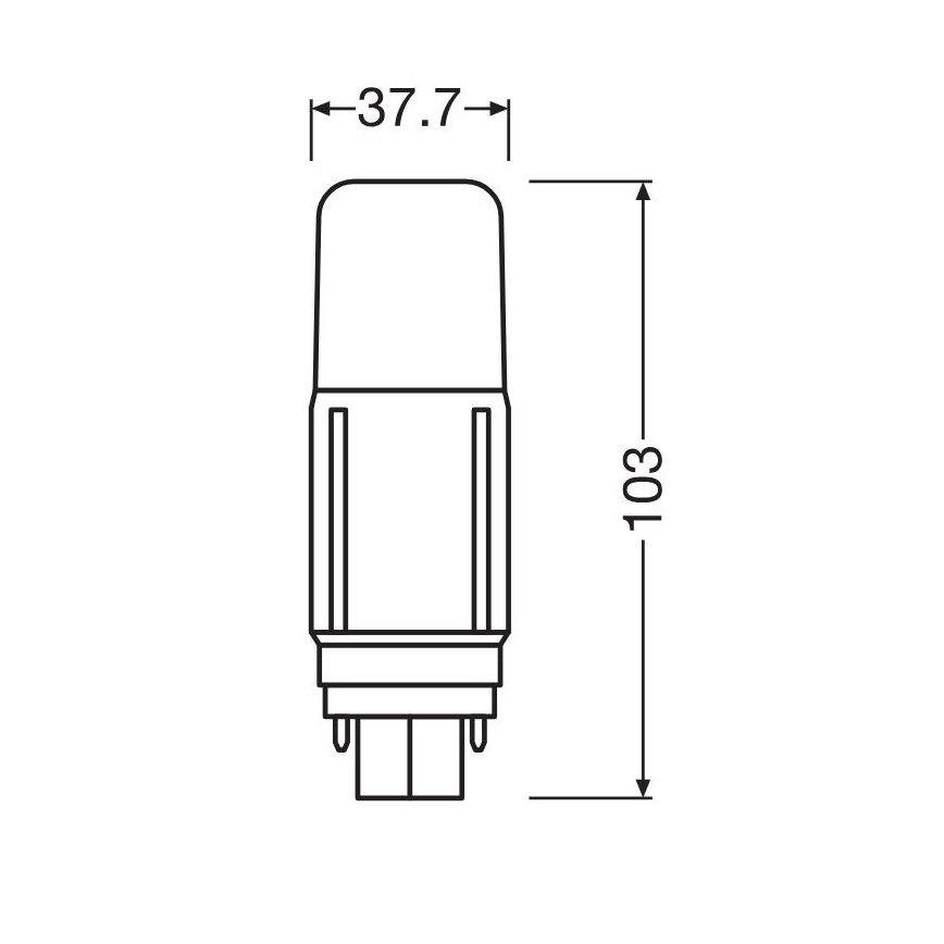 LED Pirn G24d/5,5W/230V 3000K - Osram