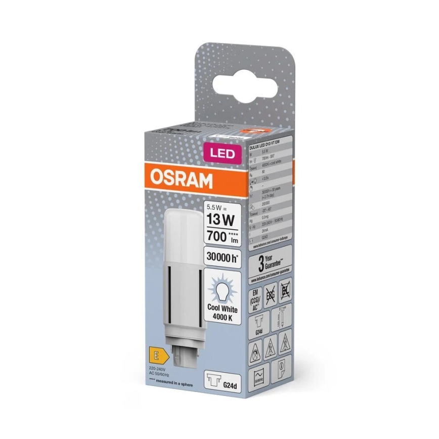 LED Pirn G24d/5,5W/230V 4000K - Osram