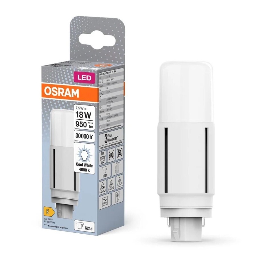 LED Pirn G24d/7,5W/230V 4000K - Osram